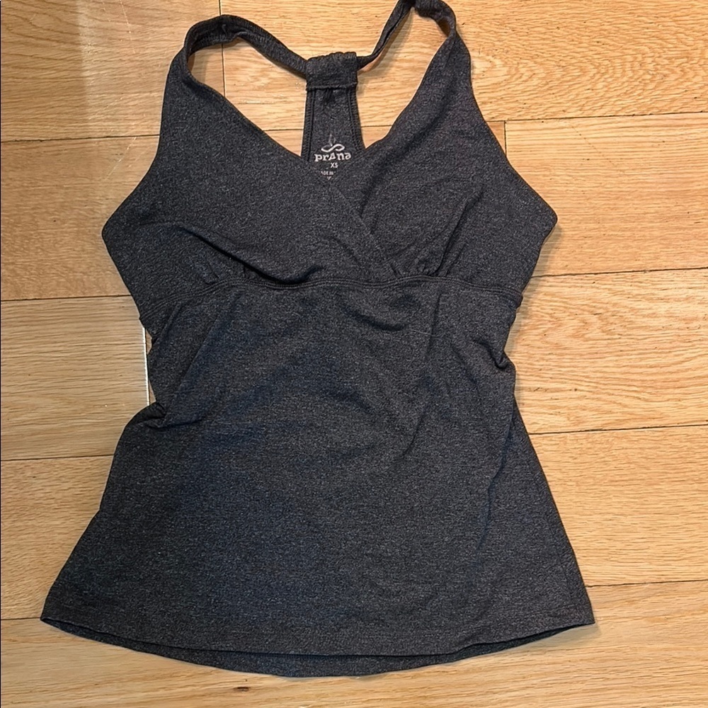 Prana Gray Fitted Tank Top
